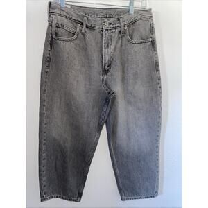 Gap Barrel Jean High Rise 30" Waist Sunday Grey Denim Women's 10s Short